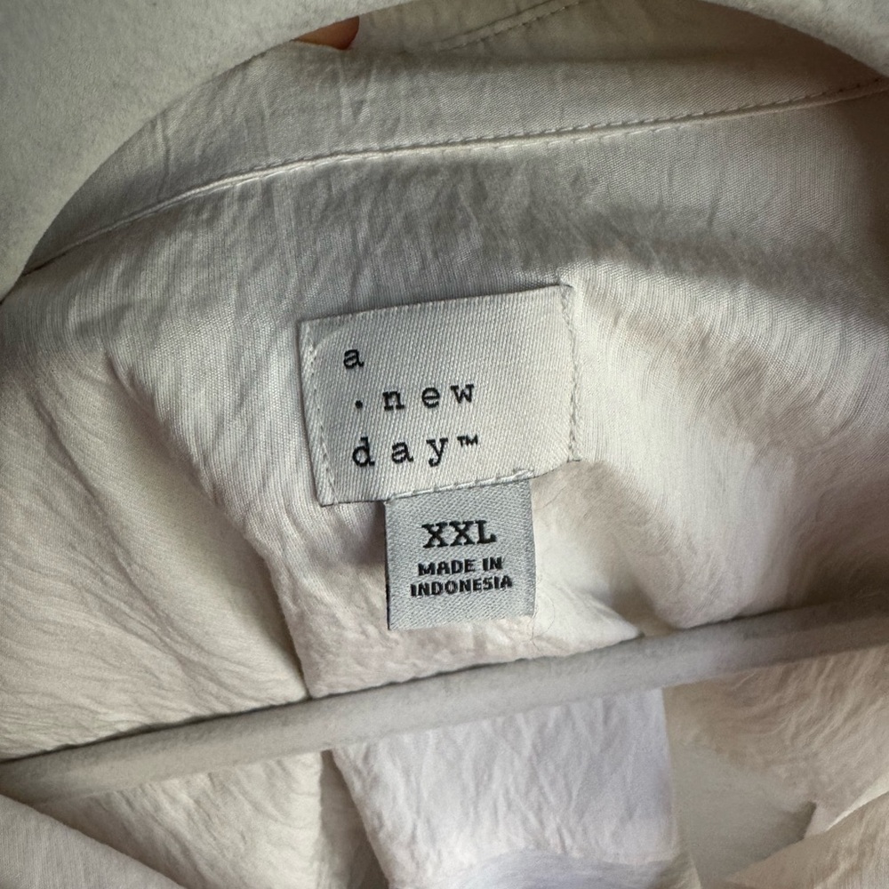 A New Day Crisp White Blouse XXL